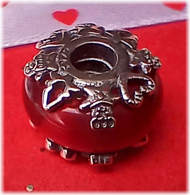 Murano Edition Glas Charm 925er Sterling Silber zauberhaft in Rot