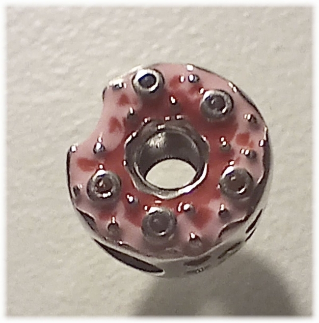 Charm 925er Sterling Silber mit Zirkonia süßer Cake mit Silberzuckerverzierung